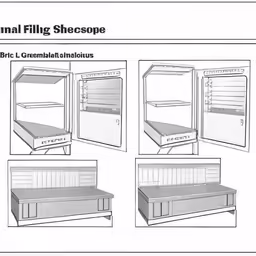 the diagram shows how to insert a bed frame into the sideboard