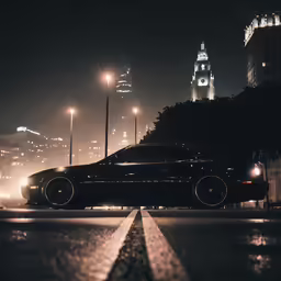 a car that is driving down the street