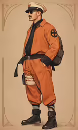 this is a drawing of a man in military uniform