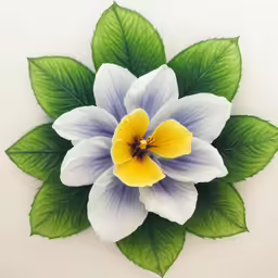 a flower has many leaves on it