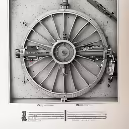a clock sitting inside of a metal box