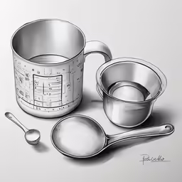 this is an illustration of measuring cups and spoons