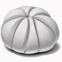 a white sculpture is shown on the ground
