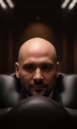 a man sitting in front of a window wearing a suit and tie