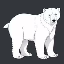 /tmp/FOONbmG0Z.jpg = the polar bear was drawn in blue and white
,/tmp/FOONbmG0Z.jpg = the bear is standing with its legs spread out
,/tmp/FOONbmG0Z.jpg = a drawing of a polar bear on black background
,/tmp/FOONbmG0Z.jpg = the drawing is of a white polar bear
,/tmp/FOONbmG0Z.jpg = the polar bear was made up of four dots
,/tmp/FOONbmG0Z.jpg = a large white polar bear standing next to another polar bear
,/tmp/FOONbmG0Z.jpg = a drawing of a polar bear standing on one leg
