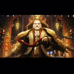 the character in a chinese opera shows off his skills