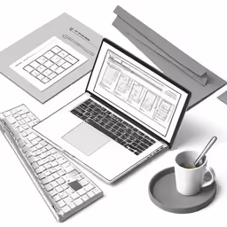 an open laptop sitting on top of a desk