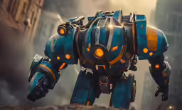 a robot that is standing in the dirt