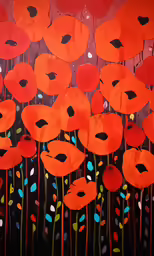 the painting is very bright and colorful