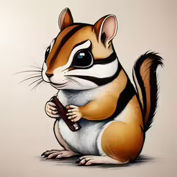 a very cute little brown and white animal