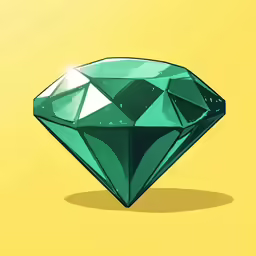 an art work of a crystal like object against a yellow background