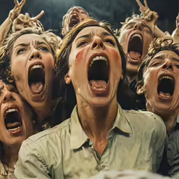 a group of young girls that are excited about something