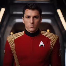 this is a very funny photograph of a man in a red uniform