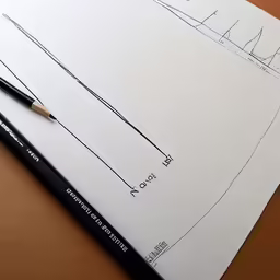a pen is laying on a piece of paper