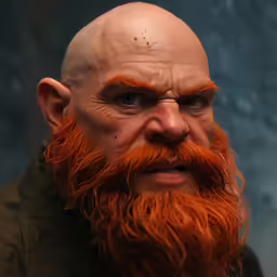 a 3d rendering of a bald head with a beard