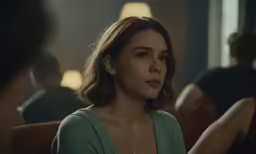 an attractive woman standing in front of a man