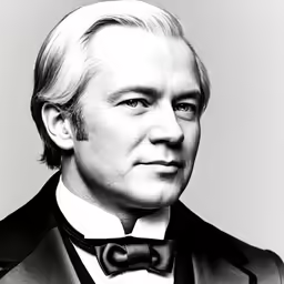 a man is wearing a suit and bow tie