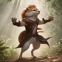 the character character is dressed in an animal costume
