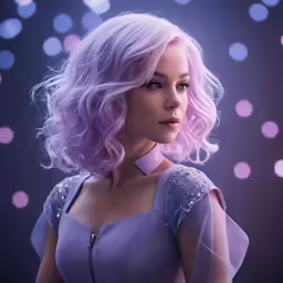 a person with pink hair is in a photo