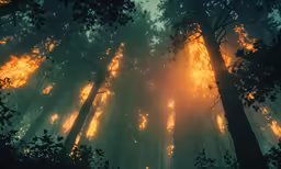 some very nice trees that are in the woods