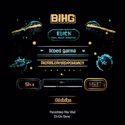 the screens for the game big fish, including two giant numbers and the words