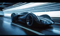this is an image of a racing car going down the track