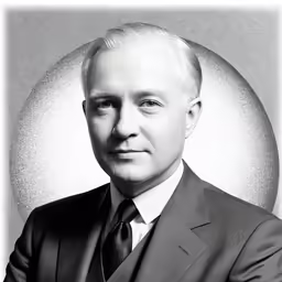 a man in a suit and tie looking at the camera