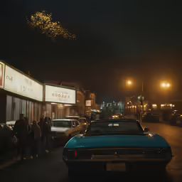 many cars on a city street at night