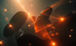 an abstract painting with light shining in it