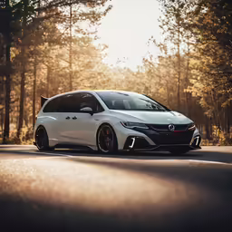 the toyota mira is a compact car that drives in the sun