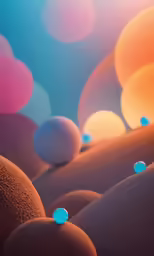 a bunch of balls are on the ground