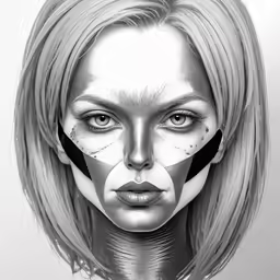 a woman with face paint and makeup on it