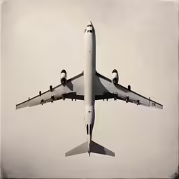 a plane is flying through the sky
