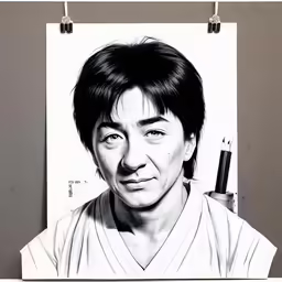 an illustration of a woman in a striped shirt and with a pen