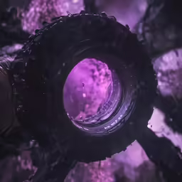 an object that is made out of water and is on top of rocks