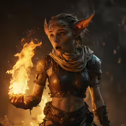 an image of a demonic elf holding a ball
