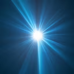 a star burst that is bright blue