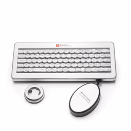 a computer keyboard and mouse on a white background