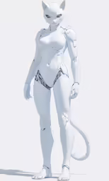 a humanoid with cat mask and a body made out of paper