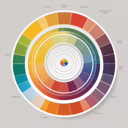 a color wheel in the middle of a white circle,color wheel from the book color mixing by mark kruesley