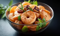 a bowl filled with some very pretty looking foods