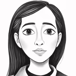 an animated drawing of a woman