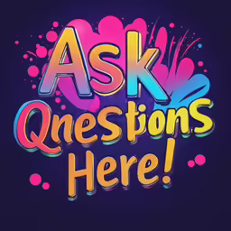 ask questions here poster design for a business