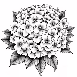 black and white drawing of flowers with leaves,a black and white image of flowers