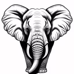 an elephant with very long tusks on it