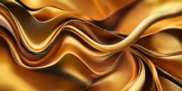 a computer generated image of golden ribbons