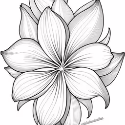 an ink painting showing an orchid flower,a black and white drawing of a flower