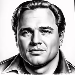 the man has his face drawn by hand
