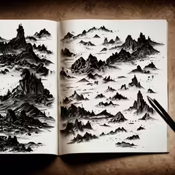a book that has some black ink on it