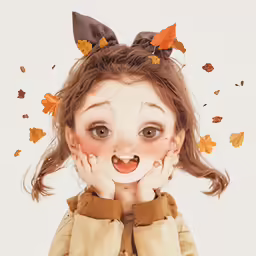 the girl has her hand on her face as if it were trying to scare